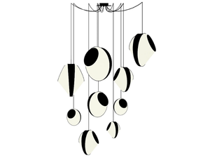 REEF 9 MIXTE - LED fabric pendant lamp - Ceiling lamp by DESIGNHEURE