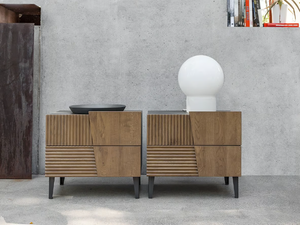 DESIGN - Solid wood bedside table - Side table by Devina Nais