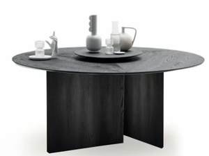 MANHATTAN SLICE - Round oak table top - Table by Devina Nais