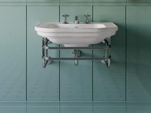 CLASSICA - Wall-mounted brass console sink with towel rail - Washbasin cabinet by Devon&Devon