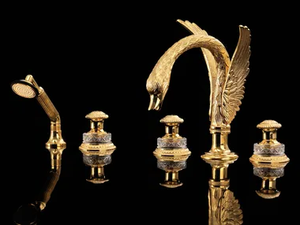 SWAN - 5 hole bathtub set with hand shower - Tap by Devon&Devon