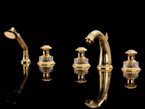 SWAN - 5 hole bathtub set with hand shower - Tap by Devon&Devon