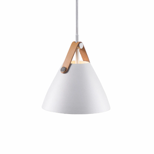 STRAP - Dimmable metal and leather pendant lamp - Ceiling lamp by DFTP