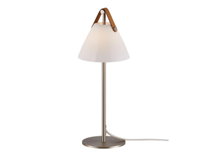 STRAP - Opal glass and leather table lamp - Table lamp by DFTP