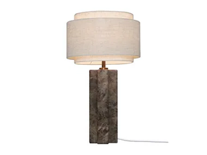 TAKAI - Linen and marble table lamp - Table lamp by DFTP