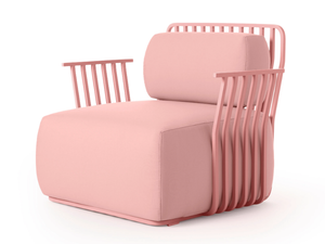 GRILL - Fabric armchair with removable cover with armrests - Armchair by Diabla