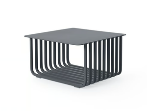 GRILL - Square thermo lacquered aluminium coffee table - Side table by Diabla