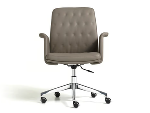 ARTÙ - Swivel Eco-leather office chair with castors with 5-Spoke base - Office Chair by Diemme