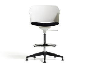 CLOP - Swivel height-adjustable polypropylene office stool - Stool by Diemme