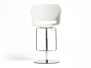 CLOP - Swivel high polypropylene stool with footrest - Stool by Diemme