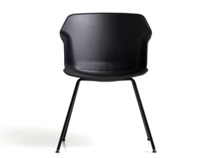 CLOP - Tanned leather chair with armrests - Chair by Diemme
