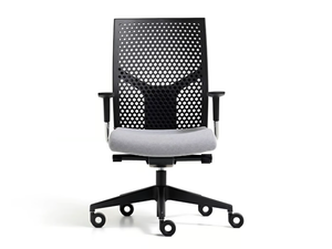 FIT POLY - Polypropylene office chair with armrests with 5-Spoke base - Office Chair by Diemme