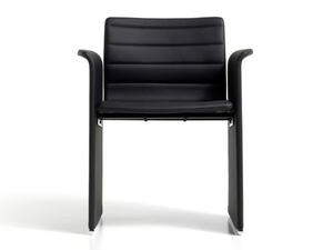 MISTER - Upholstered Eco-leather chair with armrests - Chair by Diemme