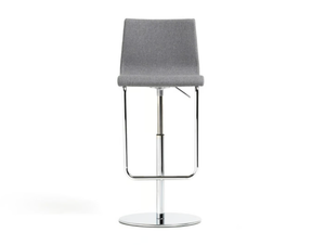 PRINCE - Fabric stool height-adjustable with back - Stool by Diemme