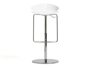 RED HOT - Polypropylene stool height-adjustable with footrest - Stool by Diemme