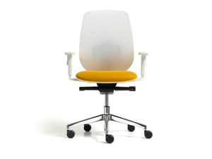 SKIN MESH - Height-adjustable mesh office chair with armrests with 5-Spoke base - Chair by Diemme