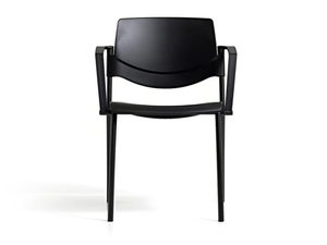 SUNNY NEW - Stackable polypropylene reception chair with armrests - Chair by Diemme