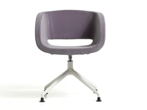 VANITY - Trestle-based fabric reception chair with armrests - Chair by Diemme