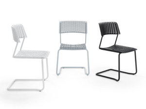 CALA - Metal and recycled polypropylene cantiliver chair - Chair by Diemmebi