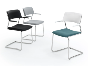 CALA PLUS - Cantilever polypropylene chair with armrests - Chair by Diemmebi