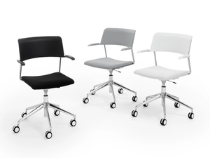 CALA PLUS - Swivel polypropylene office chair with armrests - Office Chair by Diemmebi