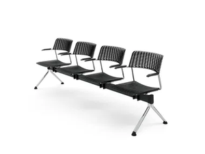 CALA - Polypropylene beam seating with armrests - Bench by Diemmebi