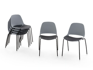 ECLIPSE - Stackable chair with integrated cushion - Chair by Diemmebi