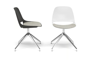 ECLIPSE - Trestle-based chair with integrated cushion - Chair by Diemmebi