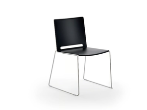 LAFILÒ PLASTIC - Stackable sled base polypropylene chair - Chair by Diemmebi