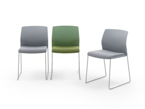 LIBRA EASY SOFT - Sled base plastic chair with integrated cushion - Accessories by Diemmebi