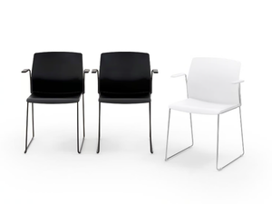 LIBRA PLASTIC - Sled base plastic chair with armrests - Chair by Diemmebi
