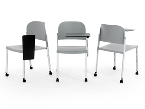 MAKEUP PLATIC - Polypropylene training chair with writing tablet - Chair by Diemmebi