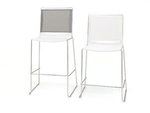 S’MESH PLASTIC - Sled base polypropylene stool - Stool by Diemmebi