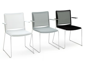 S’MESH SOFT - Sled base polypropylene chair with armrests - Chair by Diemmebi