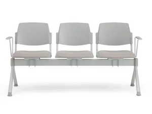 VOLÉE EASY SOFT - Freestanding beam seating with armrests - Bench by Diemmebi