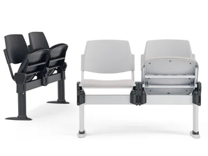 VOLÉE EASY SOFT - Freestanding beam seating with tip-up seats - Bench by Diemmebi