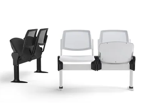 VOLÉE NET PLASTIC - Freestanding beam seating with tip-up seats - Bench by Diemmebi