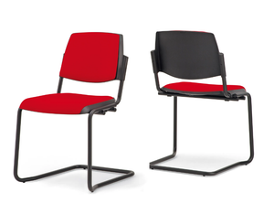 VOLÉE SOFT - Sled base upholstered fabric chair - Chair by Diemmebi