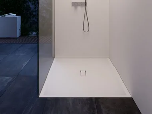 HALF - Flush fitting rectangular Aquatek shower tray - Shower tray by DISENIA
