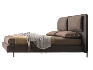 ALAR - Leather bed with upholstered headboard - Bed frame by Ditre Italia