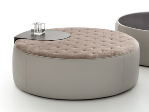 CLIP - Tufted upholstered round fabric pouf - Pouf by Ditre Italia