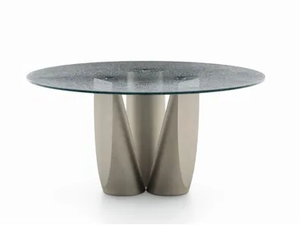 SENTEI - Round glass table - Table by Ditre Italia
