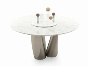 SENTEI - Round marble table with Lazy Susan - Table by Ditre Italia