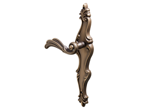 ONDA - Brass door handle on back plate - Finishes accessories by Dnd