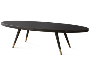 ANDREA COFFEE - Oval wooden coffee table for living room - Coffee table by DOM Edizioni