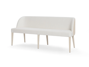 COLETTE RAFFIA DINNER - Upholstered fabric bench with back - Bench by DOM Edizioni