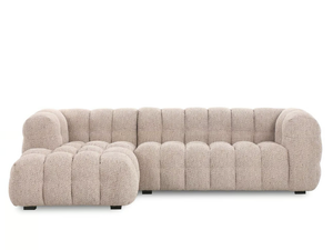 BASEL - Fabric sofa with chaise longue - Sofa by DÔME DECO
