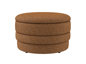 ENZO - Round fabric pouf - Pouf by DÔME DECO
