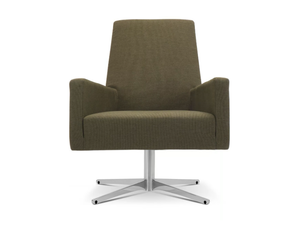 BOSTON LOW - Upholstered fabric armchair with 4-spoke base - Armchair by Domingo Salotti