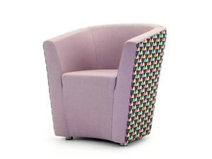 CARVER - Upholstered lobby chair with armrests - Chair by Domingo Salotti